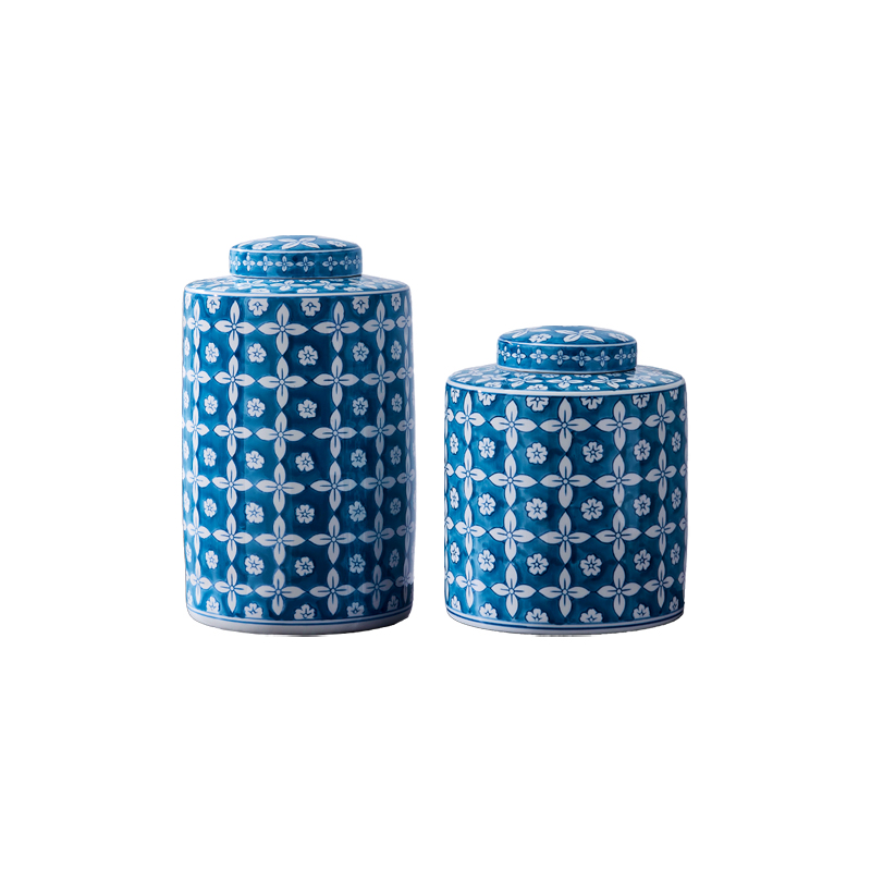 2023 New Arrival Feng Shui Ginger Jars Blue and White Home Decor Ornament Porcelain Ginger Jar