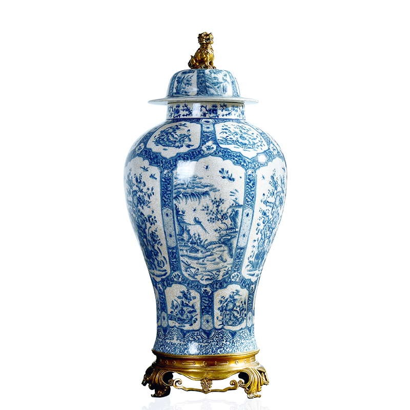 Indispensable home decor furnishings in exhibitions around the world traditional treasure general jar of Chinese ceramic art
