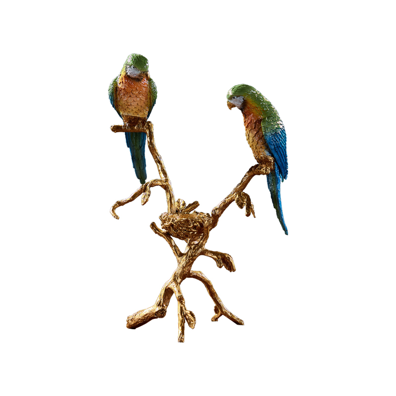 New Design Handcraft Luxury Parrot Brass Candlestick Holder for Candles