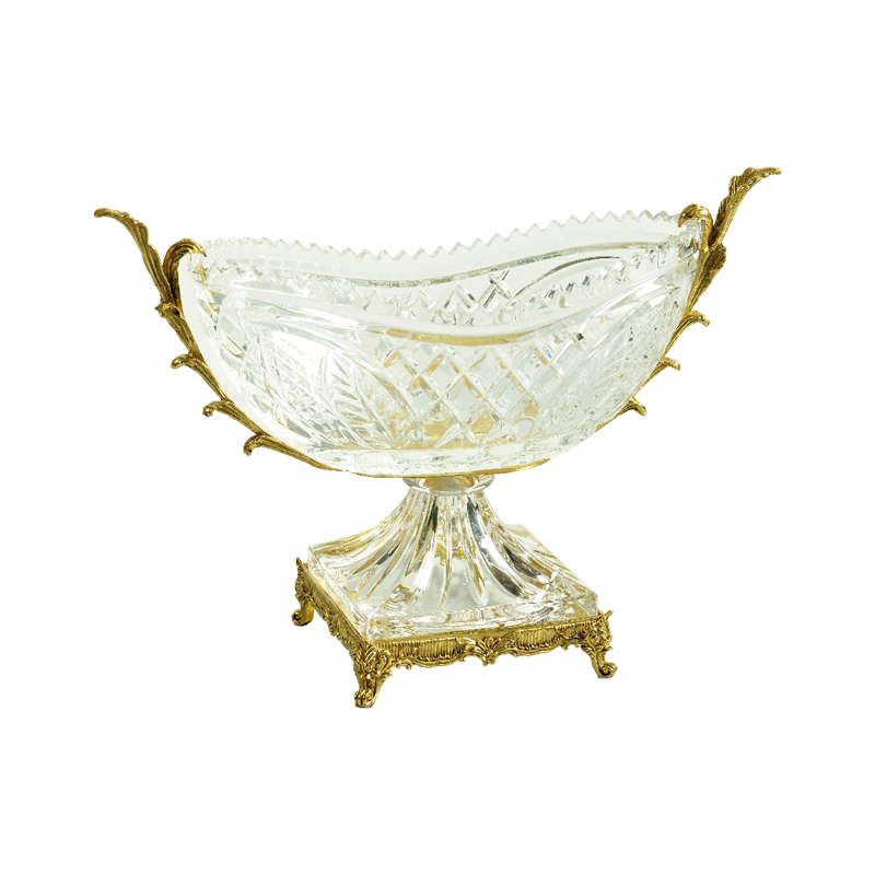 Home decor Luxury glass salad bowl Crystal decorative fruit bowl