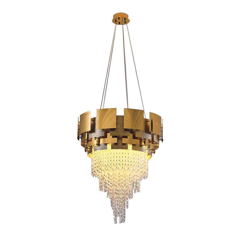 LED stainless steel chandelier crystal light pendant wall lamp for home accessories