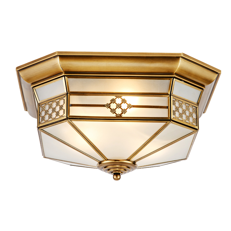 Jiagnmen Art-Dynasty Factory European Ceiling Luminaire Italian Style Mounted Lamp Brass and Glass Fancy Led Ceiling Lights