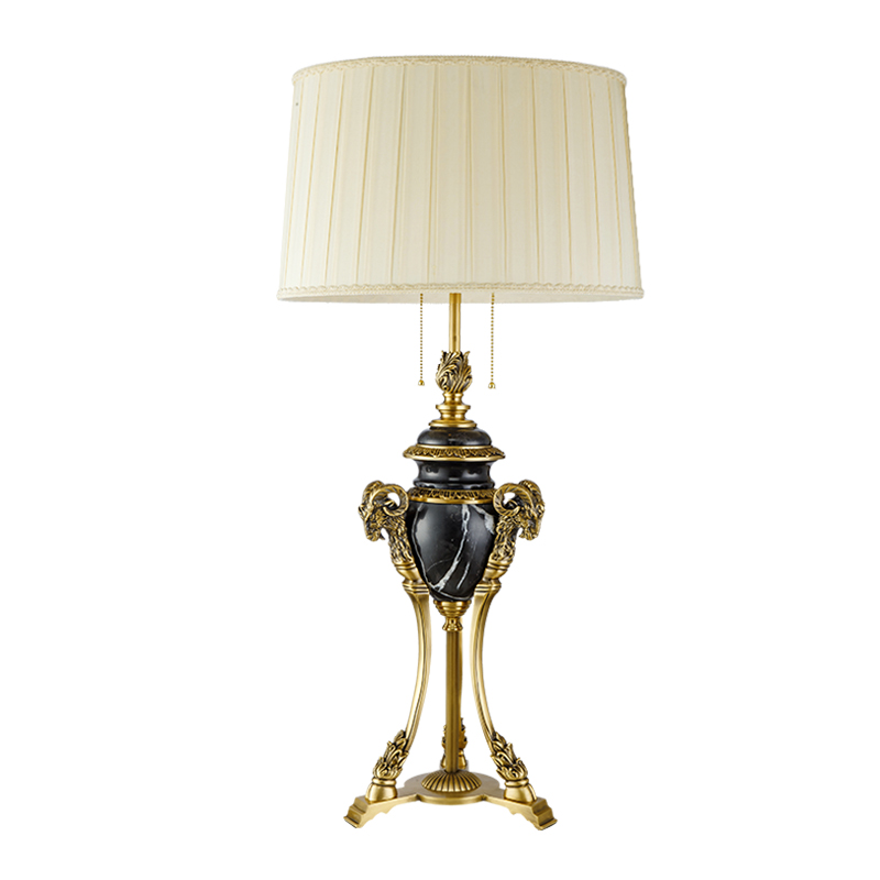 high quality antique luxury home decor room led marble base rechargeable table lamp lighting for desk light