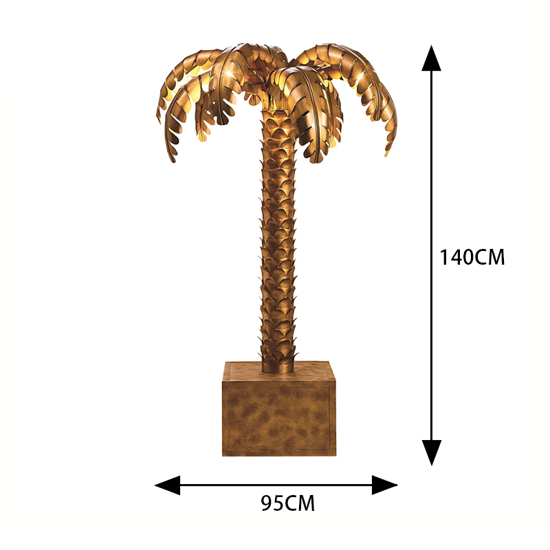 Luxury indoor lighting decorative floor stand palm tree lamps  home decor