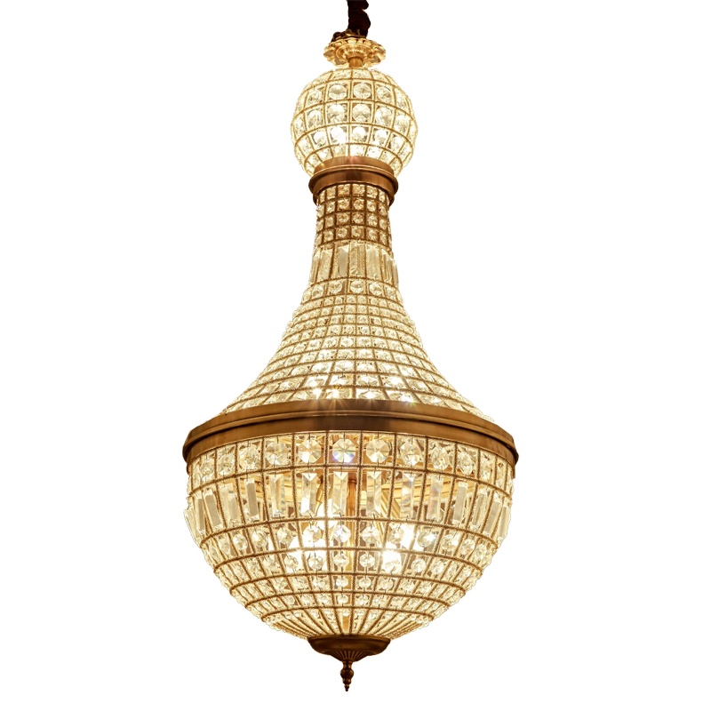 European Style High Quality Crystal Brass Unique Pendant Lamp French Classical Chandelier Lighting Fixtures Lobby/Church