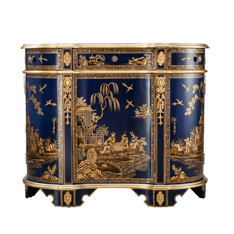 Indoor traditional furniture for villa design as new house gift decoration made in China sideboard table hand painting cabinet
