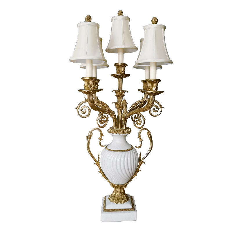 Bronze and white for antique interior design ceramic light with competitive price luxury project lighting led table lamp