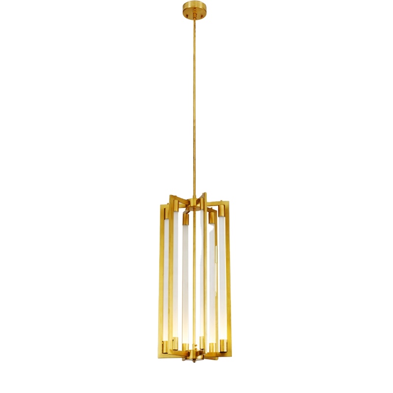Post Modern Hanging Lampara Brass and Glass Pendant Lamps Simple Living Room Pendant Light Mini Orb Chandelier