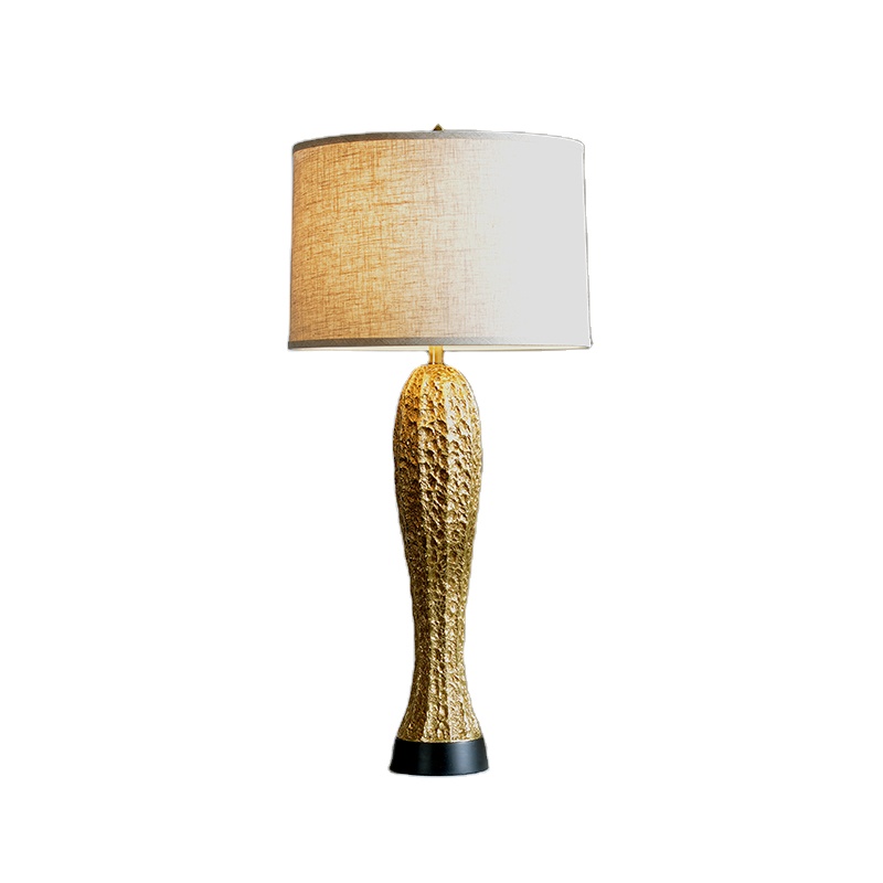 Factory Russia Contemporary Style Home Decor Office Villa Bedside Rectangular Cotton Shade accent Table Lamp For Hotel Room