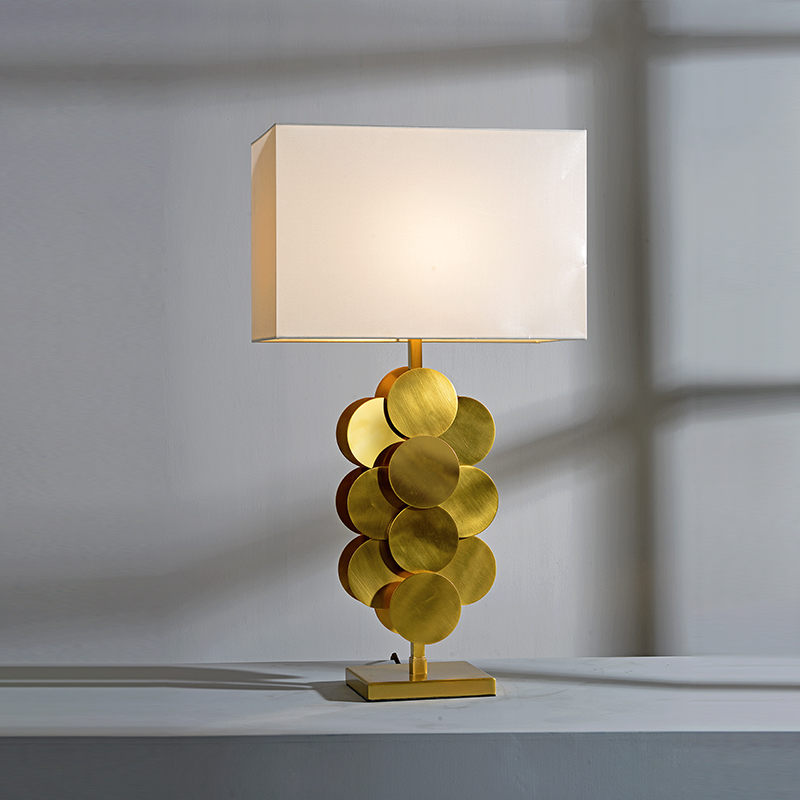 modern Molecule element design home decoration white lampshade table lamp for living room