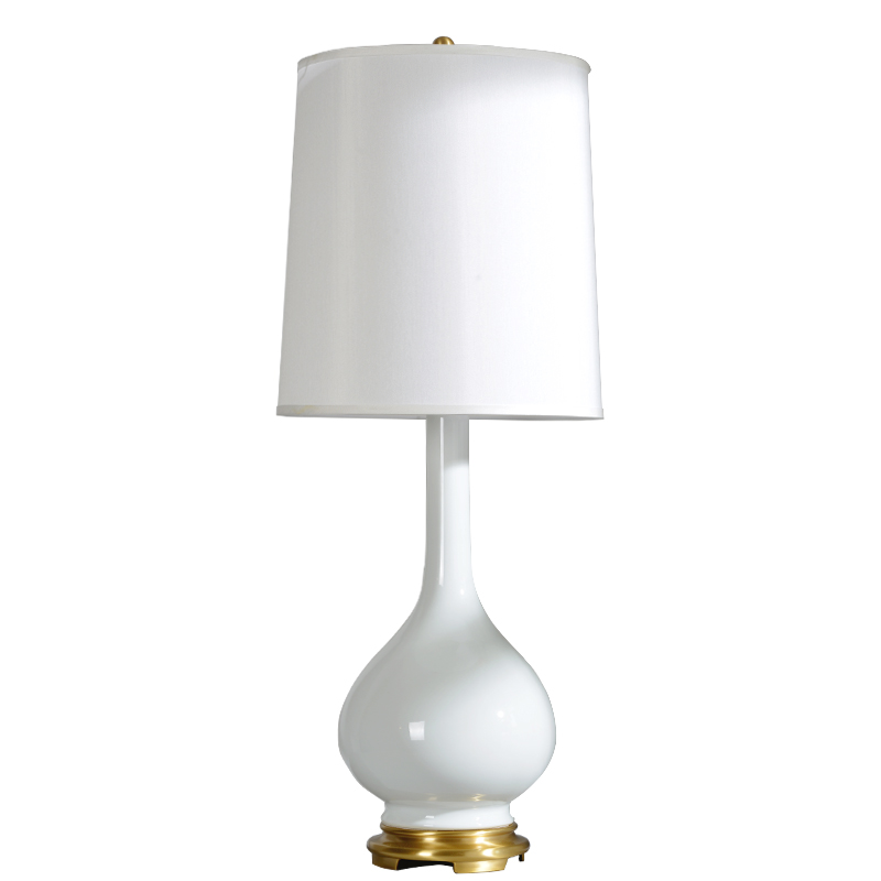White Ceramic Led Table Lamp Porcelain and Brass Night Light 1-14E 60W Desk Lamp For Hotel/Restaurant or Home Decorations
