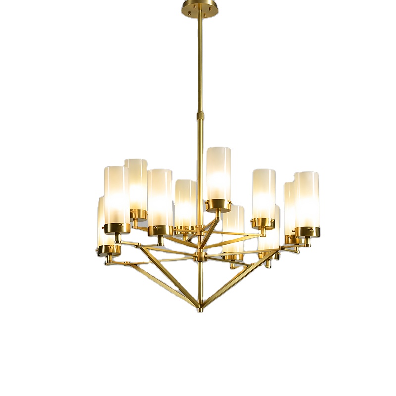 Modern design unique but simple shape lighting fixtures with competitive price led chandelier brass contemporary pendant lamp