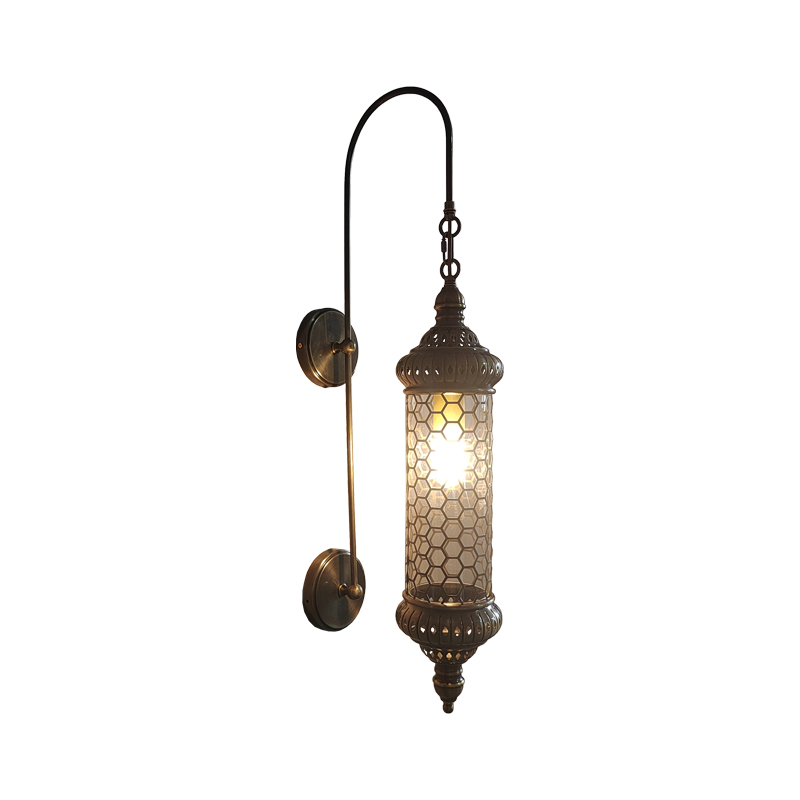 Islamic Style Muslim Wall Sconce Iron Indoor Home Decorative Lights Single Head Glass Shade Restaurant Wall Sconce
