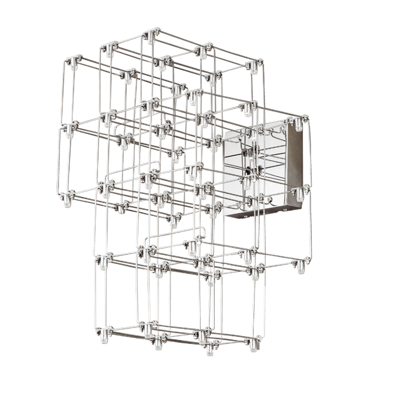 Modern LED Quasar UNIVERSE SQUARE COB bulbs stainless steel frame wall lamp Hotel project Lighting