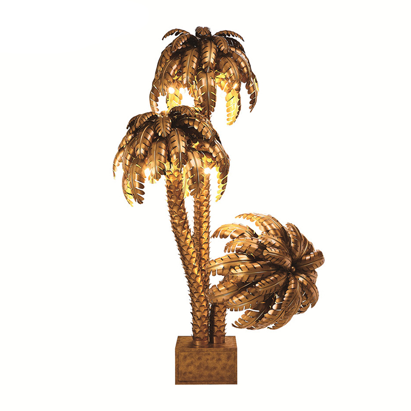 Luxury indoor lighting decorative floor stand palm tree lamps home decor