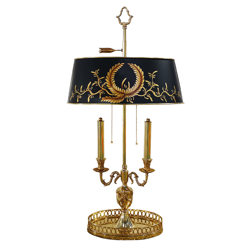 Factory creative brass desk light for hotel with black lampshade and unique design led lamp Nordic style home decor table lamps