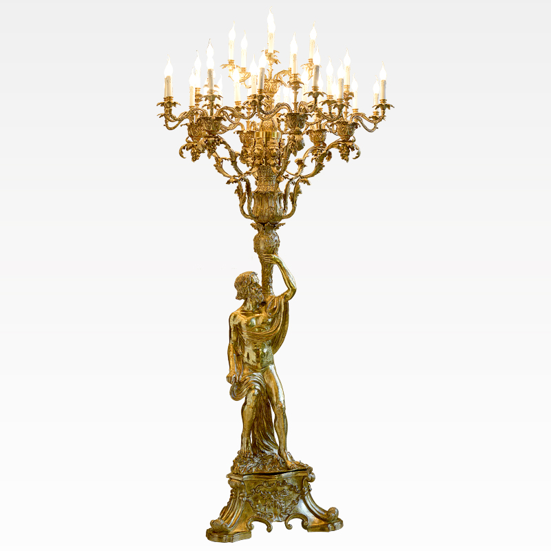 large Luxury royal hotel vila castal door hall palace crystal  brass floor lamp tall stand lights lighting