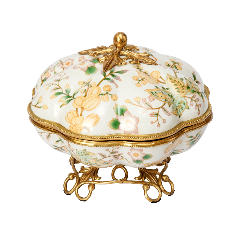 European Ornament Storage Jar Candy Jar With Cover Small Ornaments