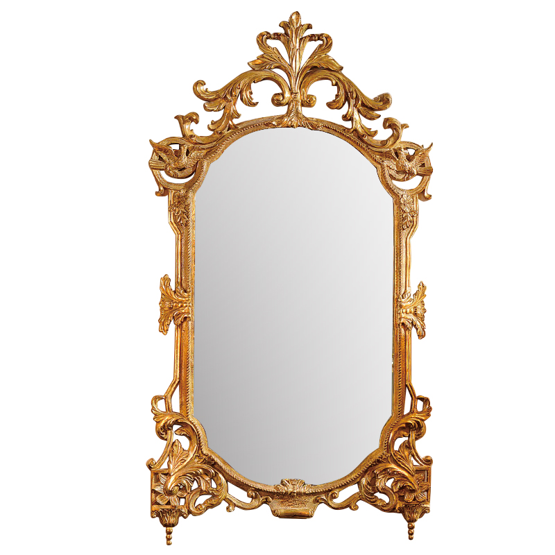 Antique style home frame from factory competitive vintage reproduction noble decor mirror for living room bedroom brass mirrors